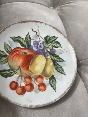 Hand-Painted Fruit Decorative Plate - Multicolor